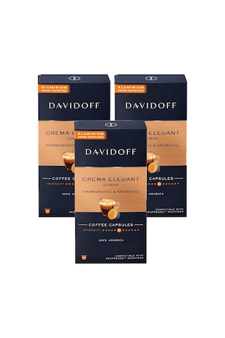 Davidoff Crema Elegant Lungo Harmonıous & Aromatıc Kapsül Kahve 3 x 10'lu