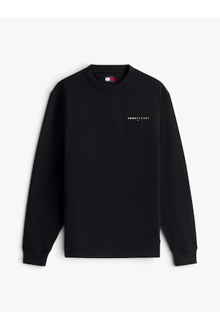 Tommy Hilfiger Tjm Reg Lınear Crew Ext Erkek Siyah Sweatshirt - Dm0dm20249