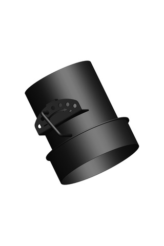 Ayarlanabilir Klapeli Baca Redüksiyon / Boy:17.5 Cm, Çap: 15 13 Cm / Mat Siyah Boyalı / Baba's Stove