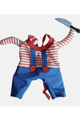 Chucky Katil Bebek Önden Giydirmeli Köpek Kıyafeti Xl Beden