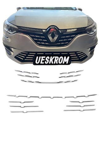 Renault Megane 4 Krom Ön Panjur Ve Ön Tampon Seti 13 Parça 2020