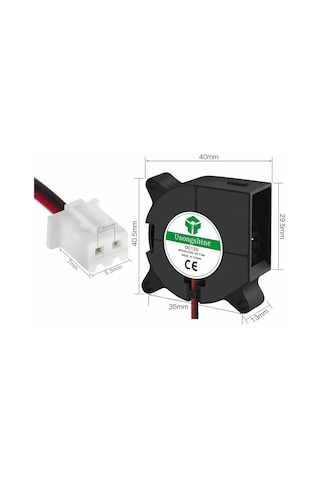 Alkatronik-Dc 12V 40X40Mm Salyangoz Fan Soğutucu Türbin Turbo Radyal Yazıcı