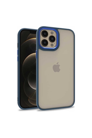 Apple Uyumlu iPhone 12 Pro Max Kılıf Zore Flora Buton, Kenar Çevresi Renkli Kılıf