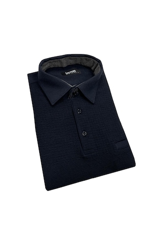 Regular Fit Erkek Gömlek Yaka Selanik Kazak-7131 Lacivert