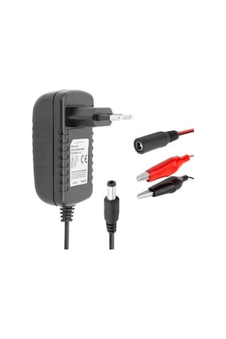 Dc 12v 1a Priz Tipi Adaptör Soketli Krokodilli Öğrenci Deneylerine Uygun Güç Besleme Cihazı