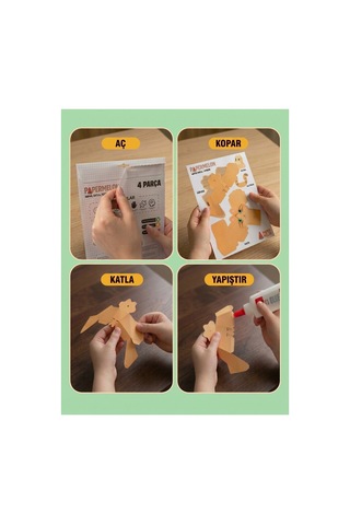 Piksel Bloklar Origami Seti, Kağıt Katlama Seti Paper Craft, Ebeveyn Çocuk Aktiviteleri