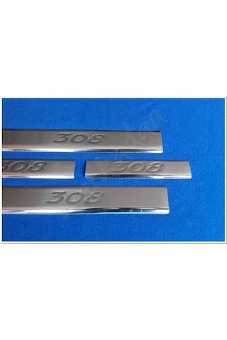 Peugeot 308 Krom Kapı Eşiği Baskı 2007-2013 4 Parça Paslanmaz Çel (526416574)