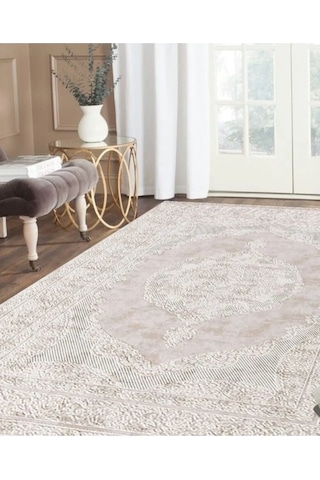 Padişah Halı Santo 32840 060 Serisi Akrilik Salon Oturma Yatak Odası Halısı Krem