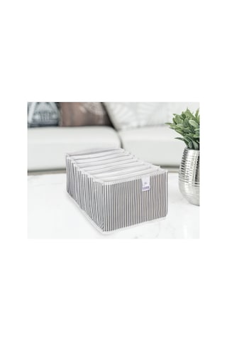 8 Bölmeli Akordiyon Organizer Xl - Gri Renkli