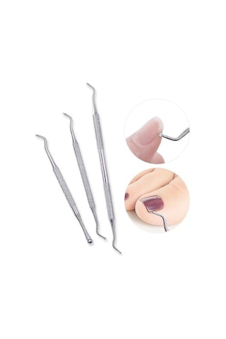 Renkli 07 Çift Taraflı Tırnak Düzeltici Tırnak Eti İtici Pedikür Tırnak Sanatı Aksesuarları