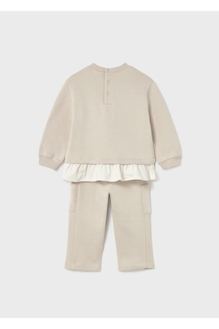Mayoral Kız Bebek Bej Sweat Pantolon Takım 2843 Bej