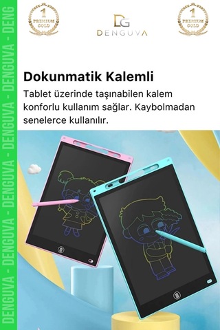 Dijitalçizimtableti Lcd Grafik Çizim Not Yazma Dijital Çocuk Yazı Tahtası Hafif Taşınabilir Model R
