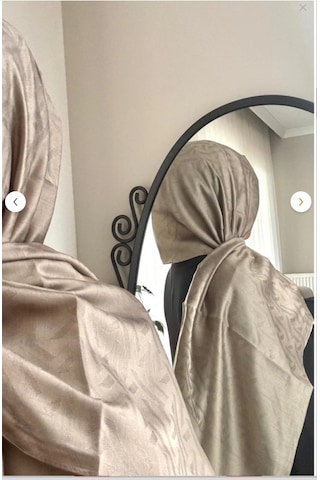 19V69 Italia 19v69 Italıa Krem Rengi Jakarlı Modal Kumaş Şal Yumuşak Doku Krem Renkli Kendinden Desenli 75 200 Kalite Krem