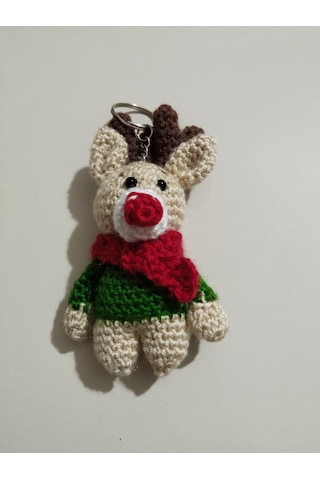 Amigurumi Yılbaşı Geyik Anahtarlık