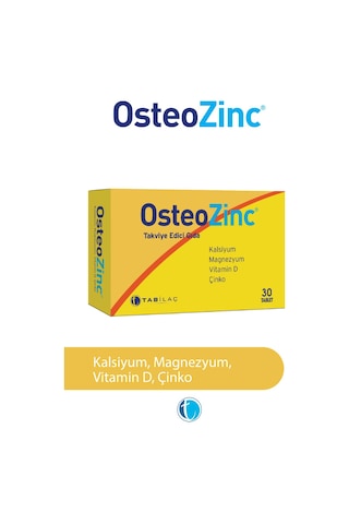 Osteozinc Kalsiyum Magnezyum Çinko D Vitamini 30 Tablet