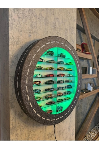 Işıklı Araba Rafı Mobilya Çok Renkli