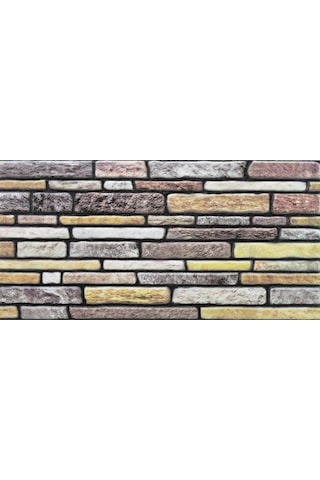 5 Adet X Kesme Taş Desenli 3D Strafor Köpük Duvar Kaplama Paneli (446785892)