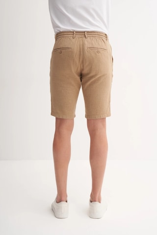 Cazador Slim Fit Dar Paça Keten Bermuda Şort 6108 CAMEL