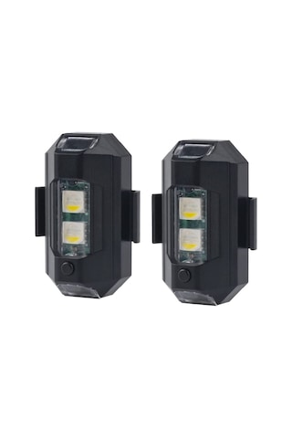 USB Şarjlı LED Bisiklet Arka Stop Uyarı İkaz Işığı 2 Adet Çok Renkli