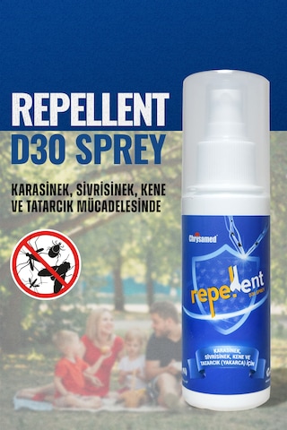 Repellentt D30 Sprey Sivrisinek Karasinek Tatarcık Kene Kovucu Koruyucu Sprey 200 Ml Çocuk Yetişkin