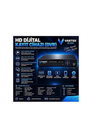 4 Kameralı Full Hd Güvenlik Kamera Seti 1000 Gb Hdd 5mp Gece Renkli Görüşlü - Sabit Ip Gerektirmez