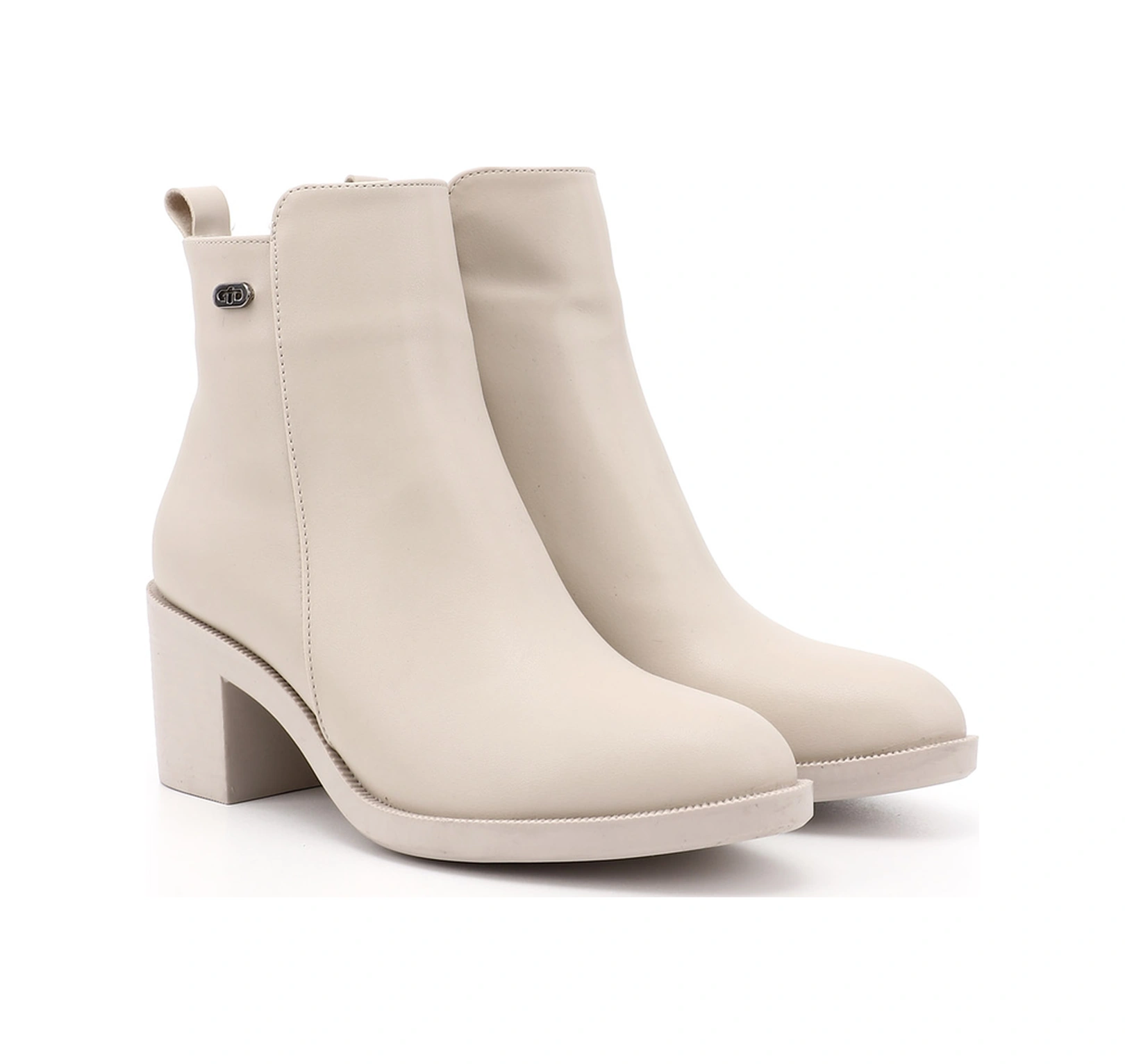Gönderi R Kadın Bej Fermuarlı Kalın Topuklu Bot Dkzb74835228 Bej
