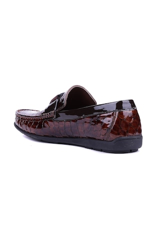 Fosco - Hakiki Deri Taba Croco Erkek Loafer - 2094 -1505 Siyah