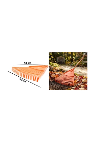 20 Dişli Yaprak Tırmığı - Plastik - 42 Cm Genişlik Abanoz