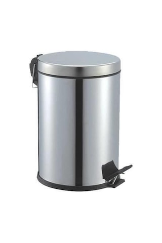 Krom Paslanmaz Pedallı Çöp Kovası 5 Litre