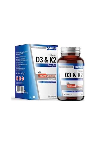Apexis Vitamin D3 - K2 Complex 1000 MG x 30 Kapsül