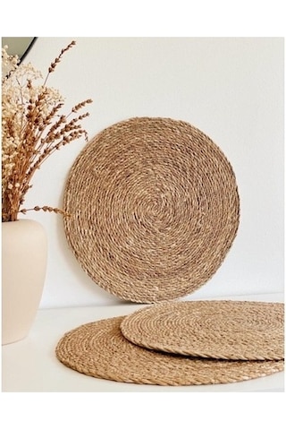 Fiza Hasır Amerikan Servis 4'lü Bej