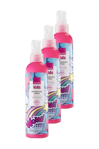 Avon Kids Wow Çocuklar İçin Meyve Kokulu Saç Açıcı Sprey 3 x 200 ML