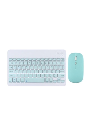 Apple Uyumlu iPad Air 2 9.7 2017 4in1 Set Klavye Mouse Kılıf Kalem Ekran Koruyucu