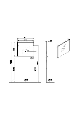 VitrA Core Düz Ayna 80 Cm 66915 Krom