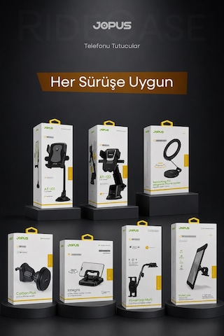 Jopus Su Geçirmez Kılıf Telefon Tutucu Motosiklet, Bisiklet, Scooter, ATV Uyumlu Gidon Bağlantılı JO-AT112