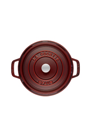 Staub 405093620 Yuvarlak Döküm Tencere Bordo 28 CM