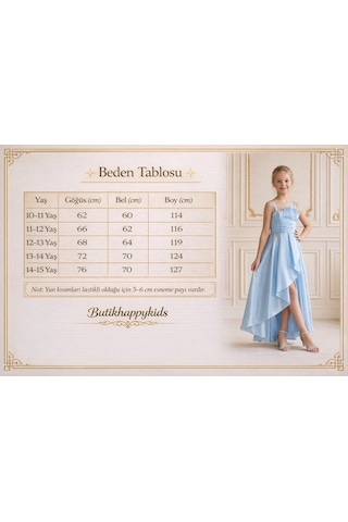 Kent Of Kids Kız Çocuk Abiye Lila Uçuş Uçuş Monaray Kumaş Asimetrik Kesim Prenses Model Yırtmaçlı Abiye Elbise 10-15 Yaş