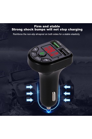 Xindoker Araç İçin Bluetooth V5.0 Mp3 Çalar - Fm Aktarıcı, Kart Okuyucu Ve免提 Konuşma Fonksiyonu İle