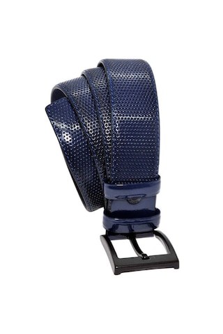 Lacivert Rugan Suni Deri Desenli 4 Cm.lik Klasik Kemer - 7495-68-21m Lacivert