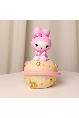 Kawaii Sanrio My Melody Satürn Yanıp Sönen Renk Değiştiren Gece Lambası Kumbara-1570 Çok Renkli
