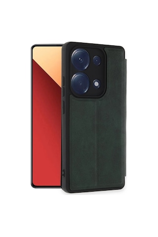 Newface - 823 - Xiaomi Redmi Note 13 Pro 4g Kılıf Flip Cover - - Kmrsfres - Koyu Yeşil
