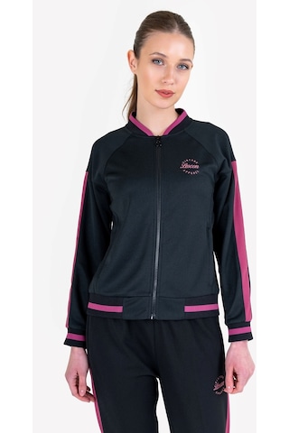 Lescon Siyah Kadın Fermuarlı Sweatshirt 23n-2122