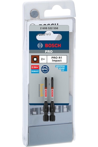 Bosch Pro Impact R1 X 55 Mm Kare Uçlu 2''li Vidalama Ucu 2608522550