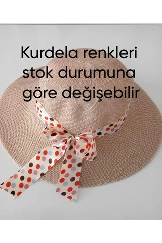 Ays Deniz Plaj Hasır Şapka Krem