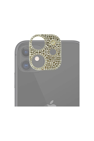 Northcity Apple Uyumlu iPhone 11 Kamera Lens Koruyucu Diamond Taşlı Parlaklıkla Çizilmelere Son