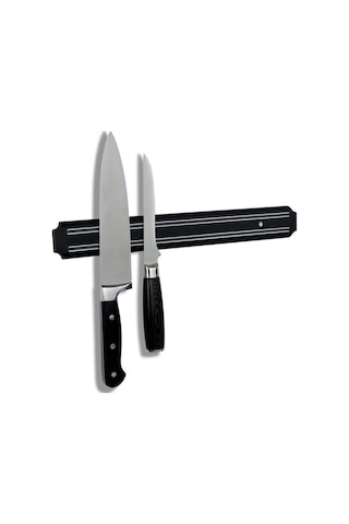 Flybuy Mıknatıslı Bıçak Askısı 33cm Kepçe Tutucu, Güçlü Mıknatıs, Mutfak Aksesuarı Siyah