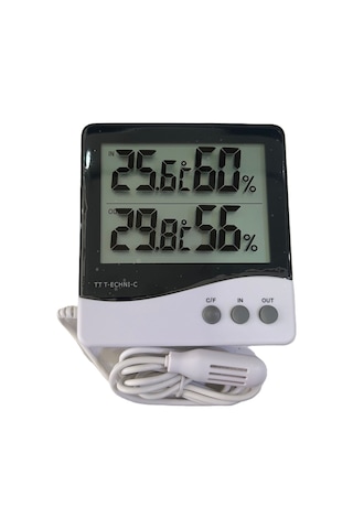 Tt Technic Th060h Termometre İç Dış Sıcaklık Nem Hava Durumu Ölçe N11.662