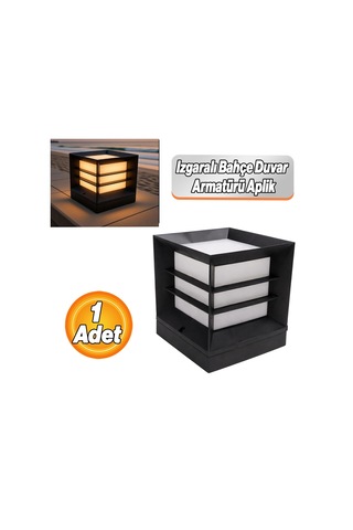 Mega Izgaralı Set Üstü Bahçe Duvar Armatürü Aplik Suya Dayanıklı Modern Dış Mekan Aydınlatma Sku: Smgstk27c6fc2ef0