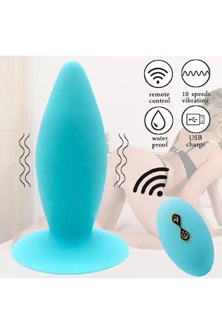 Red Fox Molove Kablosuz Kumandalı Vantuzlu Silikon Anal Plug Vibratör