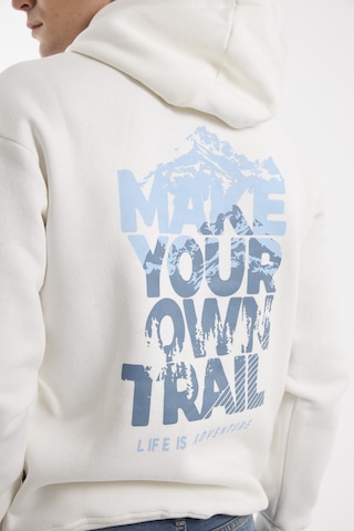 Cold Train Kırık Beyaz Hoodıe Sweatshırt Kırık Beyaz